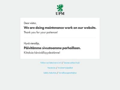 Website von UPM GmbH