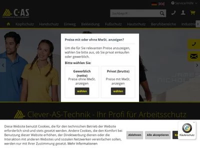 Website von Clever-AS-Technik GmbH