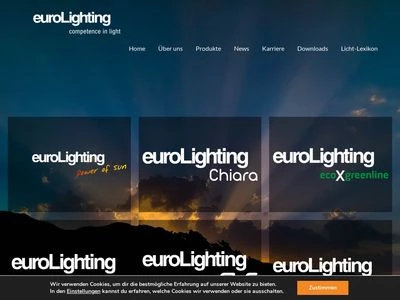 Website von euro Lighting GmbH