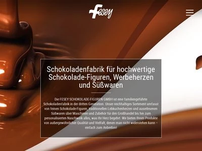 Website von Fesey Schokolade-Figuren W. Seybold GmbH & Co.KG