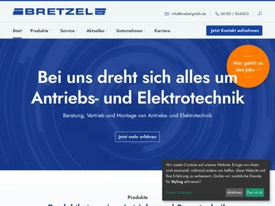 Website von Bretzel GmbH