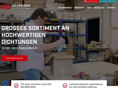 Website von Hülsenbusch Dichtungstechnik e.K.