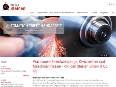 Website von von den Steinen GmbH & Co. KG