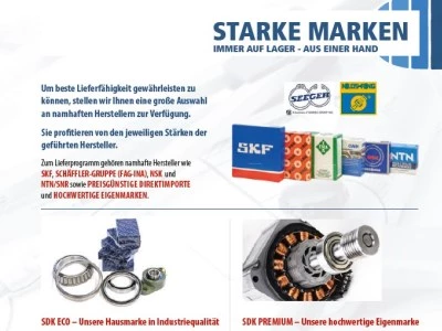 Website von SDK Kugellager GmbH