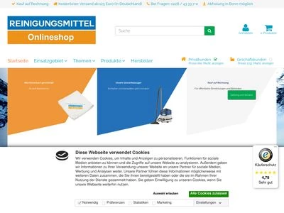 Website von PTS Reinigungssysteme GmbH