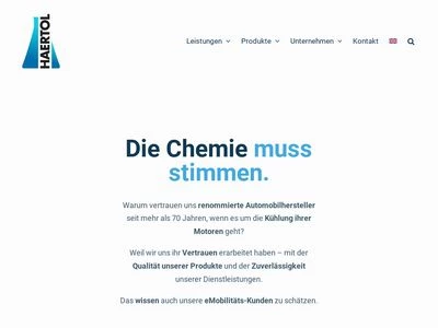 Website von HAERTOL Chemie GmbH