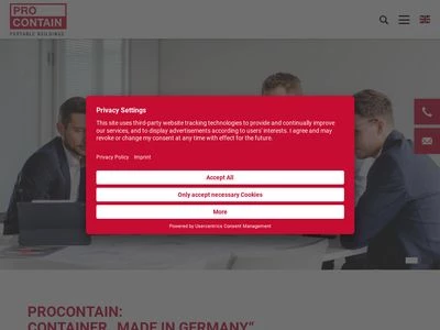 Website von ProContain GmbH