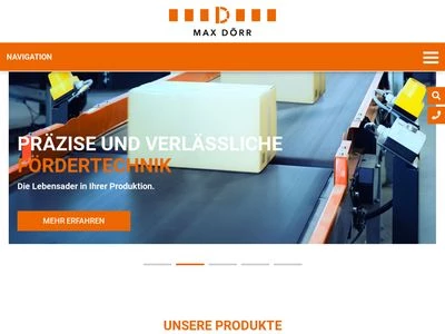 Website von MAX DÖRR GmbH