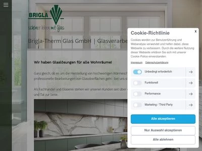 Website von Brigla-Therm Glas GmbH