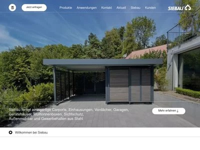 Website von Siebau Raumsysteme GmbH & CO. KG