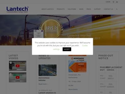 Website von LANTECH Communications Europe GmbH