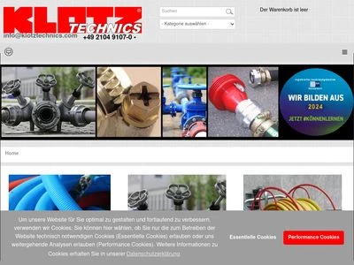 Website von KLOTZ Technics GmbH & Co. KG