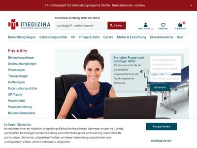 Website von Medizina GmbH & Co. KG