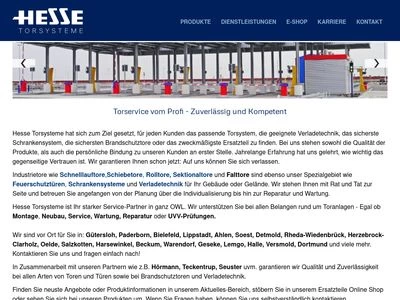 Website von Hesse Industrietor-Systeme GmbH