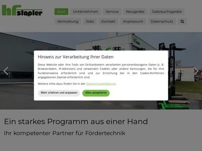 Website von Henzler Fördertechnik GmbH