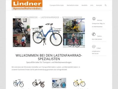 Website von Lindner Spezialfahrräder