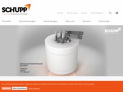 Website von M.E. Schupp Industriekeramik GmbH & Co. KG