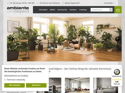 Website von ambiente & object GmbH