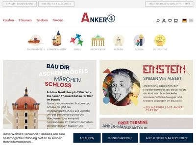 Website von Anker Steinbaukasten GmbH