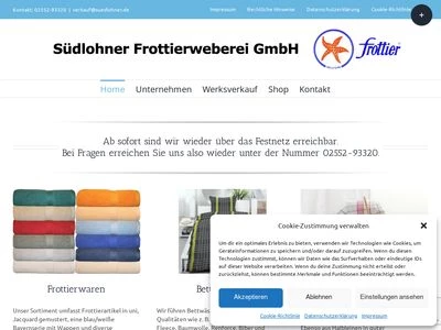 Website von Südlohner Frottierweberei GmbH