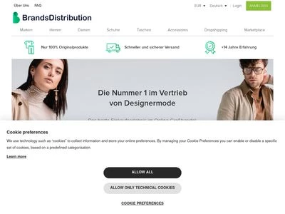 Website von Brandsdistribution