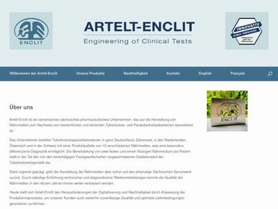 Website von Artelt-ENCLIT GmbH & Co