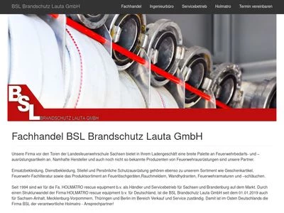 Website von BSL Brandschutz Lauta GmbH