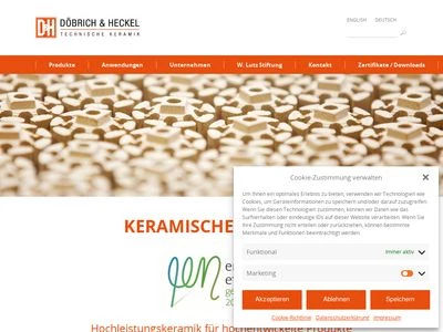 Website von Döbrich & Heckel Steatitwerke GmbH & Co. KG