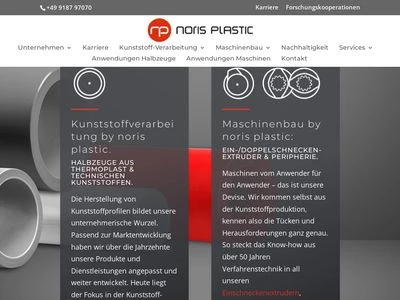 Website von noris plastic GmbH & Co. KG