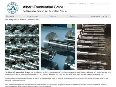 Website von Albert-Frankenthal GmbH