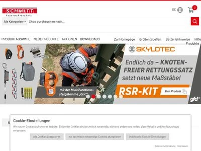 Website von W. SCHMITT GmbH Feuerwehrtechnik