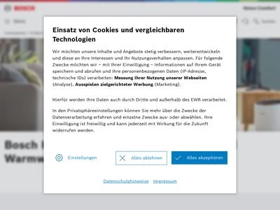 Website von Bosch Thermotechnik GmbH