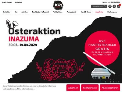 Website von Koi Discount GmbH