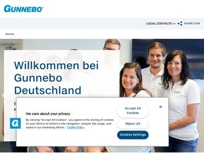 Website von Gunnebo Deutschland GmbH