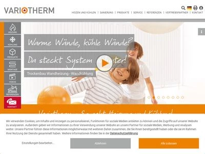 Website von Variotherm Heizsysteme GmbH