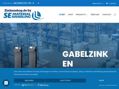 Website von SE Material Handling GmbH