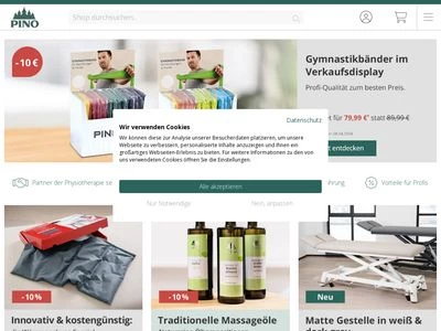 Website von PINO Pharmazeutische Präparate GmbH