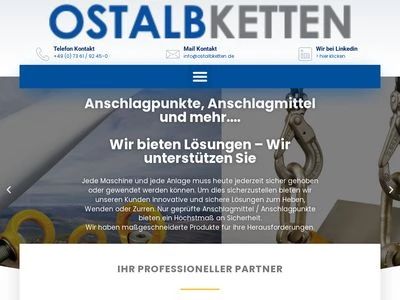 Website von OSTALBKETTEN GmbH & Co. KG