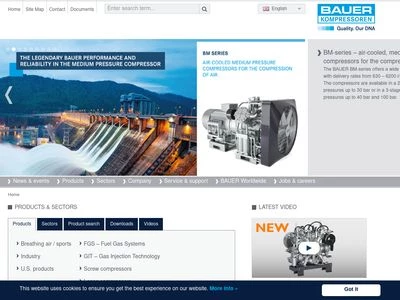 Website von BAUER COMP Holding GmbH