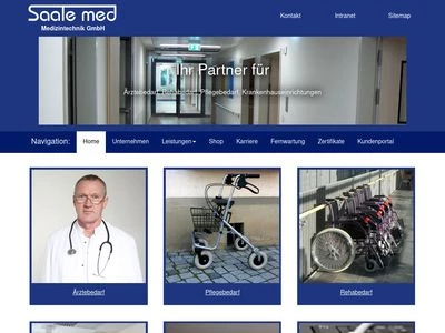 Website von Saale-med Medizintechnik GmbH