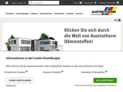 Website von Austrotherm GmbH 