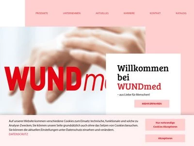 Website von WUNDmed GmbH & Co. KG