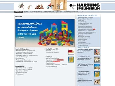 Website von Hapo Hartung Spiele Berlin und Technik GmbH