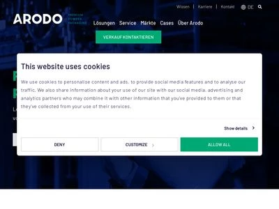 Website von Arodo GmbH