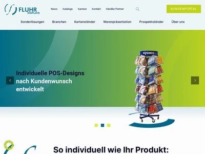 Website von Fluhr Displays GmbH & Co. KG