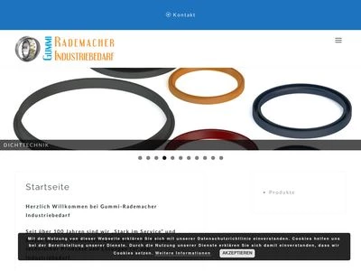 Website von Gummi Rademacher GmbH