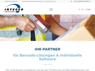 Website von Integer Solutions GmbH