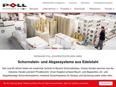 Website von Bernhard Poll Schornsteintechnik GmbH