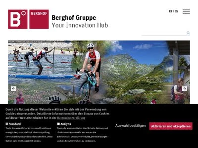 Website von Berghof GmbH