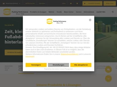 Website von HARTING Deutschland GmbH & Co. KG